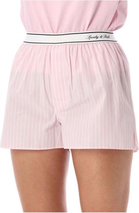 Sporty & Rich Poplin Short - Dames - Korte Broeken - Roze - M - Katoen - Korte Broeken