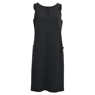Oscar De La Renta Shift Dress in Black Wool
