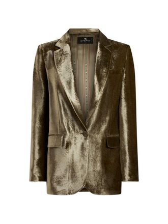 Etro Giacca Blazer monopetto in velluto di Etro