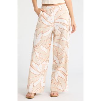 Billabong Tropic Breeze Straight Leg Pants in Stone at Nordstrom, Size X-Small