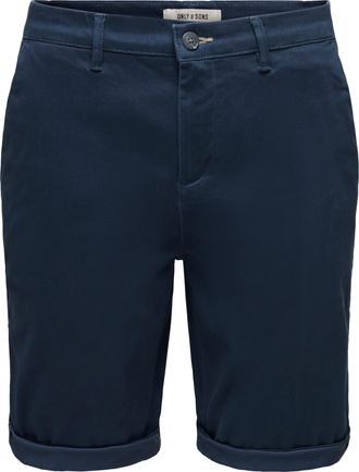 Only & Sons Shorts ONLY & SONS ONSSAUL 0573 SHORTS NOOS, Herren, Gr. XXL, N-Gr, blau nights, Web, Obermaterial: 98% Baumwolle, 2% Elasthan, unifarben, regular fit