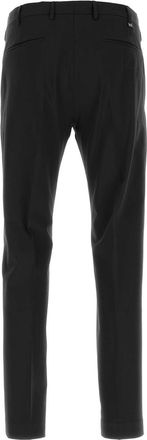 Pantaloni Torino Mens Black Stretch Wool Pant Nero Pantaloni Trousers
