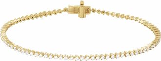 Diamond2Deal 14k Yellow Gold 1 1/2 CTW Lab-Grown Diamond Line Bracelet 7.25