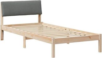 vidaXL Estructura De Cama Negro Y Gris Oscuro 100 X 200 Cm Vidaxl