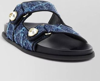 Jimmy Choo London denim fayence slides