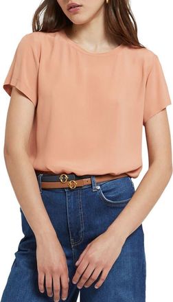 ottod'Ame Silk Blend T-Shirt in Peach at Nordstrom, Size 42