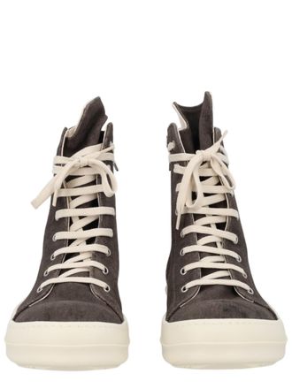 Rick Owens Vegan High-Top Cotton Sneakers