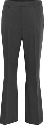 Kaffe Wijd uitlopende Broek Zwart Oester - Dames - Wijde Broeken - Zwart - XL - Broeken