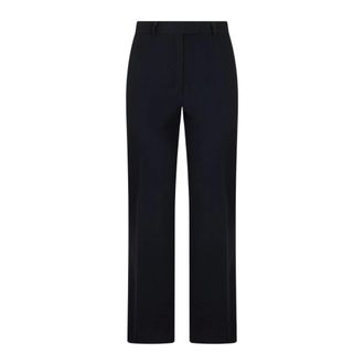 Max Mara Umanita Wijde Broek met Hoge Taille - Dames - Broeken - Zwart - Maat: S Katoen