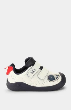 Bibi Kids Fisioflex First Walker Boy Shoe in White Navy at Nordstrom, Size 10