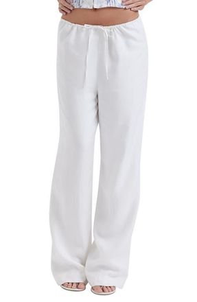 House of CB Cleo Drawstring Pants in White at Nordstrom, Size X-Large