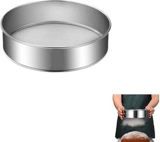 OEM Dailygoods, Tamiz De Harina De Acero Inoxidable, Tamiz De Malla Fina Para Alimentos, Arroz, Granos Y Legumbres (plateado)