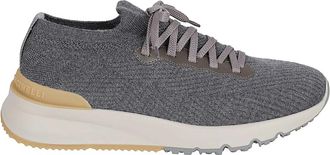 Brunello Cucinelli Knit Runners - Heren - Sneakers - Grijs - 41 EU - Wol - Schoenen