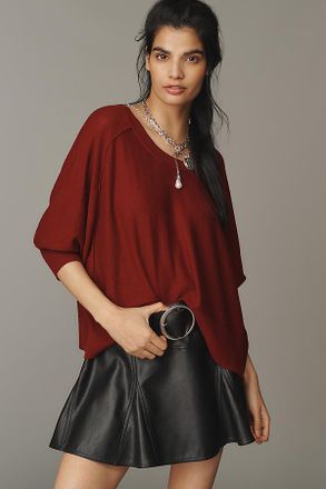 Pilcro Merino Wool Scoop-Neck Sweater