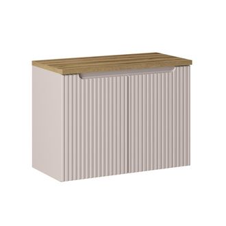 Petits Meubles Mueble bajo lavabo 2 puertas encimera estratificado 80cm