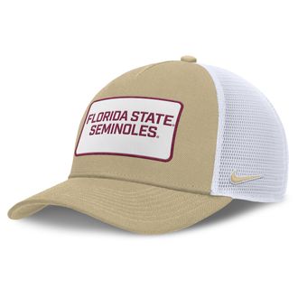 Nike Florida State On-Field Rise Nike Mens Nike Mens College Trucker Adjustable Hat in Yellow | NC9708KRFTN-EST