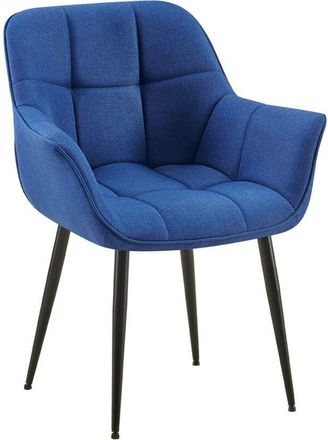 Clp Silla de comedor Roseville en tela o polipiel Azul Tela