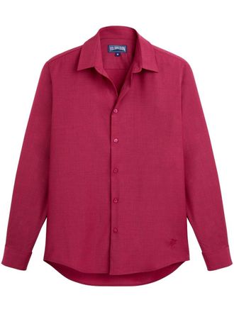 Vilebrequin Camicia Cool Turtle con ricamo - Viola