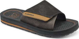 Cobian DRT Slide - Mens Slides With Rugged Trail Grip - Durable Slide Sandals for Men With Off-Road Traction, Charcoal, 6 UK