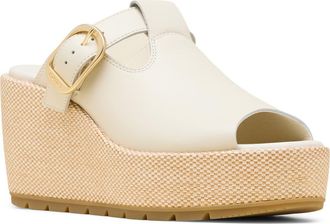 Sorel Sunpeak Platform Wedge Sandal in Chalk/Gum 16 at Nordstrom, Size 10.5