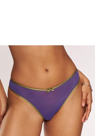 Vivance String VIVANCE Finja, Damen, Gr. 48/50, blau, olive, Mesh, Obermaterial: 80% Polyamid, 20% Elasthan, Unterhosen String, aus transparentem Soft-Mesh, t