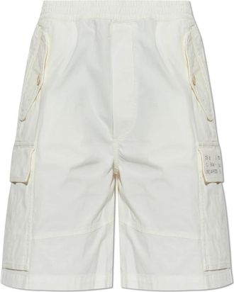 Dsquared2 Klassieke Cargoshorts - Heren - Korte Broeken - Wit - XL - Katoen - Korte Broeken