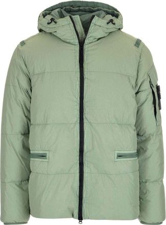 Stone Island Crinkle Reps Down Jacket Sage 771540223-V0055