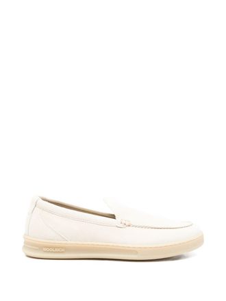 Woolrich dubbele U lederen instapper