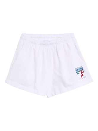 Sporty & Rich elasticated-waistband shorts - women - Cotton - 22 - White