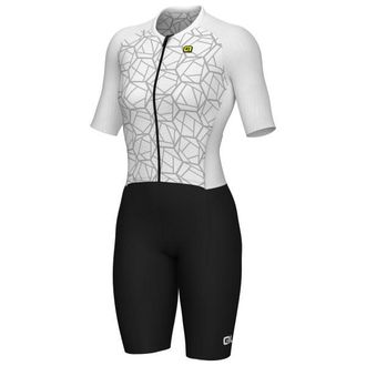 Al&eacute; Triathlon Focus Body S/S Veloeinteiler f&uuml;r Damen | schwarz/grau