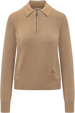 Burberry Polo a maniche lunghe - - Knitwear - Donna - Beige - S