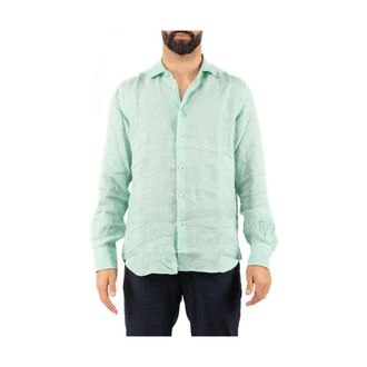 Saint Barth Overhemden, Heren, Groen, M, Camicia