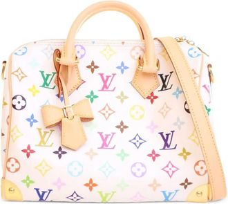 Louis Vuitton 2021-2025 Takashi Murakami Monogram Multicolore Speedy Bandouliere 25 boston bag - women - Fabric/Leather - One Size - White