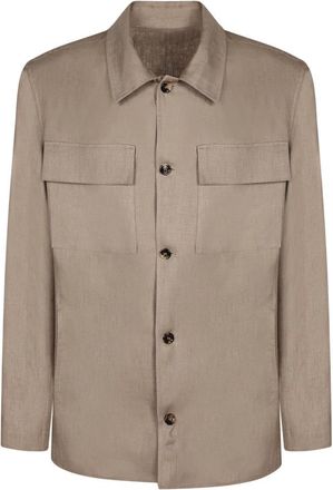 Dell'Oglio James 3259 Argilla - Heren - Casual Overhemden - Beige - L - Overhemden