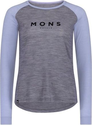 Mons Royale Icon Merino Raglan L/S Merinoshirt f&uuml;r Damen | grau