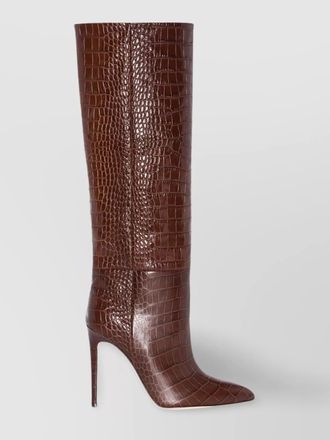 PARIS TEXAS embossed leather knee-high stilettos