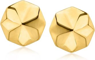 Ross-Simons Italian 14kt Yellow Gold Geometric Earrings