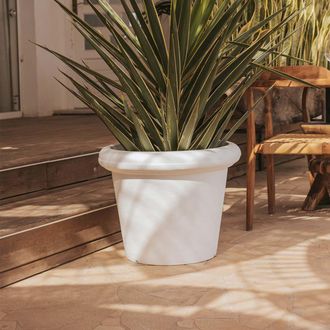 OEM Rosa 65 Macetero Redondo Y R&uacute;stico De Interior Y Exterior Para Plantas Y Flores Muy Resistente Al Paso Del Tiempo. Hecho De Polietileno En Espa&ntilde;a - Bl
