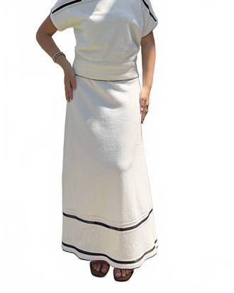 Sita Murt/ Striped Skirt In White