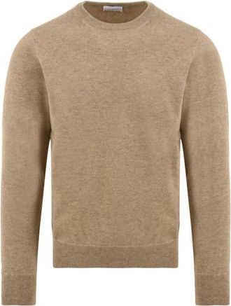 Malo Cashmere Crewneck - Heren - Cashmere truien - Bruin - M - Kasjmier - Truien & Vesten