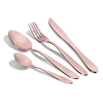 Berlinger Haus Juego de cubiertos Acero inoxidable satinado Oro rosa 24 piezas