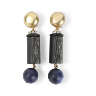 Giorgio Armani Geometric Clip-On Earrings - female - Giorgio Armani - Earrings - Blue - ONE SIZE - Accessories