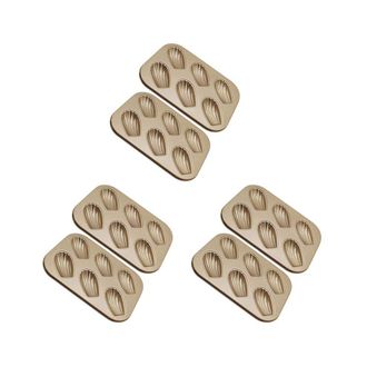 OEM Paquete De 6 Moldes Para Pasteles Con Forma De Magdalena, Resistentes Y Antiadherentes, Con Dise&ntilde;o De Concha De Magdalena Para Hornear En Horno (dorad