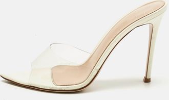 Gianvito Rossi Transparent/white Pvc Elle Slide Sandals