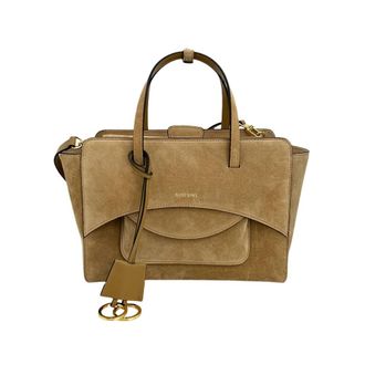 Hidesins Suede Top-Handle Tas - Dames - Handtassen - Beige - ONE Size - Katoen - Tassen