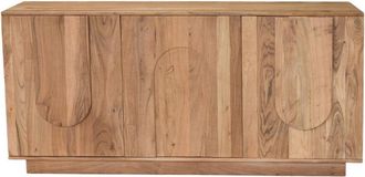 Miliboo Aparador 3 Puertas De Madera Maciza Grabada 160 Cm Ark