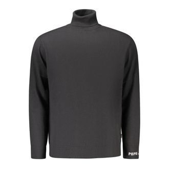 Pepe Jeans London Turtlenecks, unisex, Black, Size: 2XL Long-sleeved Turtleneck Sweater