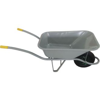 OEM cahersa- Carretilla De Jard&iacute;n Resistente Color Gris 85 Litros Neum&aacute;ticos