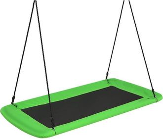 Costway Costway Columpio De Nido Columpio Colgante Para Ni&ntilde;o Cuerda Ajustable De 100-180 Cm Carga Hasta 315 Kg Para Jard&iacute;n Interior Exterior (verde)