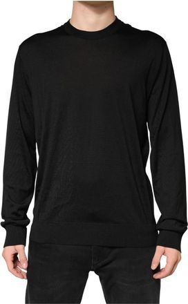 Dolce & Gabbana Trui met ronde hals - Heren - Ronde hals truien - Zwart - 4XL - Truien & Vesten